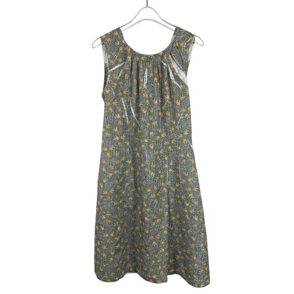 Cotélac France Floral Sheath Dress Botanical Sleeveless Prairie Coquette Sz 2 - Picture 6 of 16